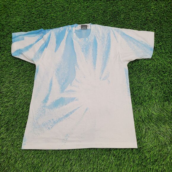 Vintage 90s Screen-Stars Shirt Womens M/L 19x26 Blue - Picture 1 of 10